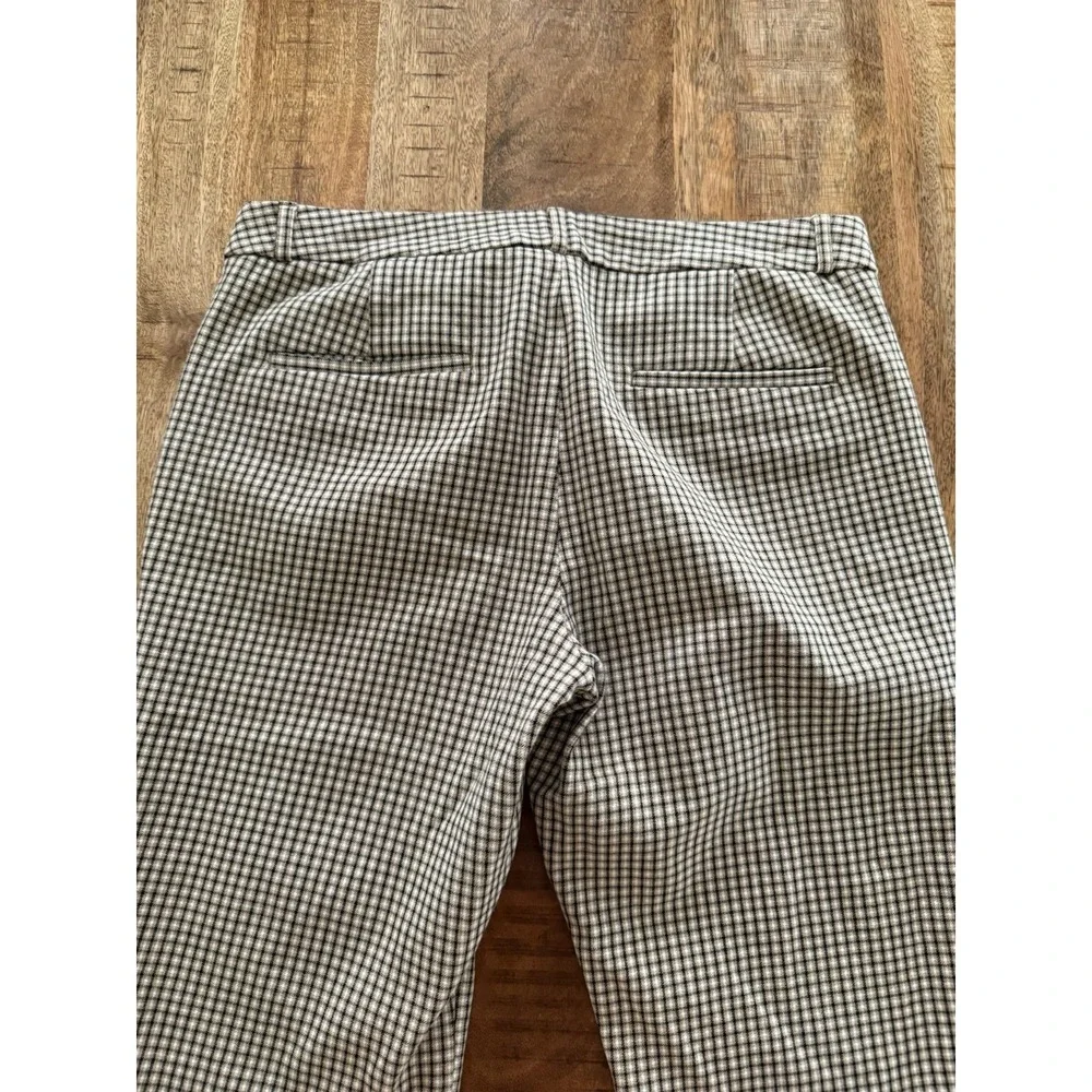 Banana Republic Sloan Petite 8 Check Plaid Career Dress Pants Stretch Cropped - Picture 4 of 8